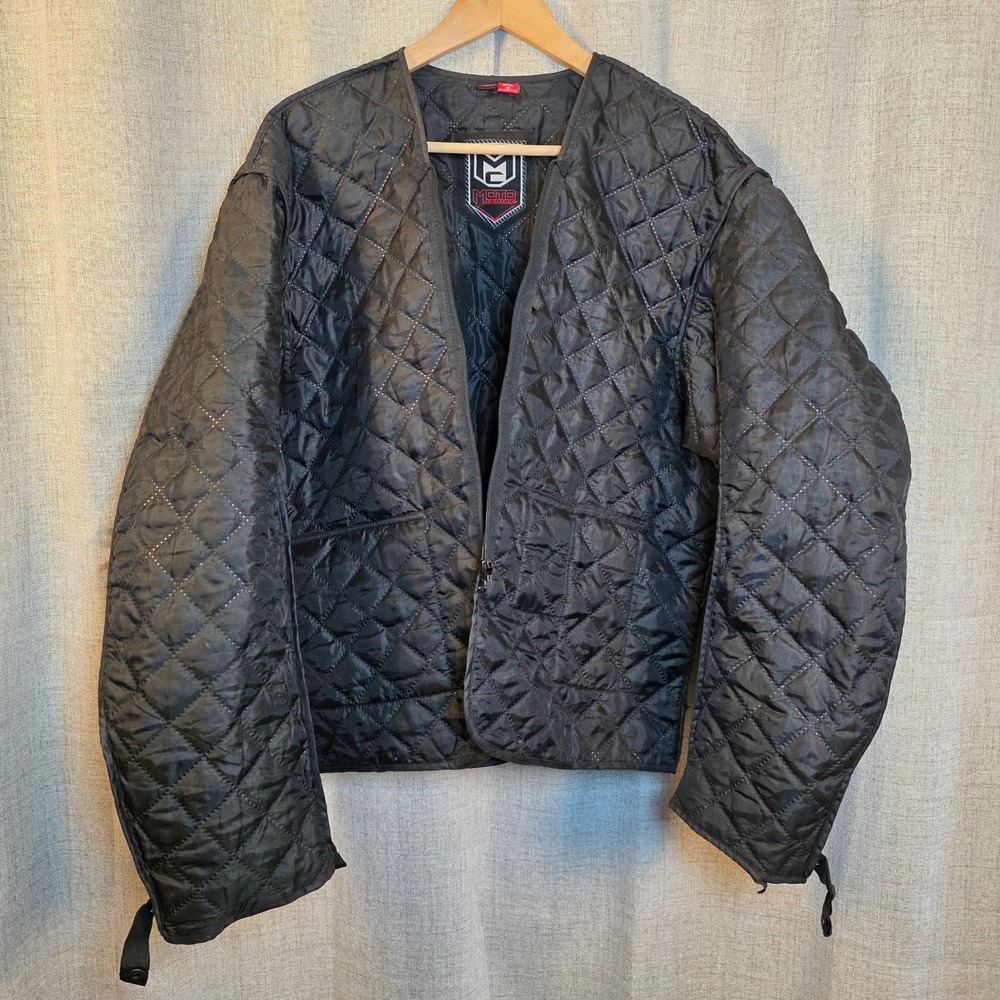 MotoCentric Jacket‎ Liner Mens XL Black Quilted Full Zip Motorcycle Padded Recon